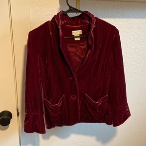 Red velvet top